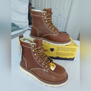 Herman Survivors Oakridge Tobacco Brown Steel-Toe Work Boots - Men’s Siz…